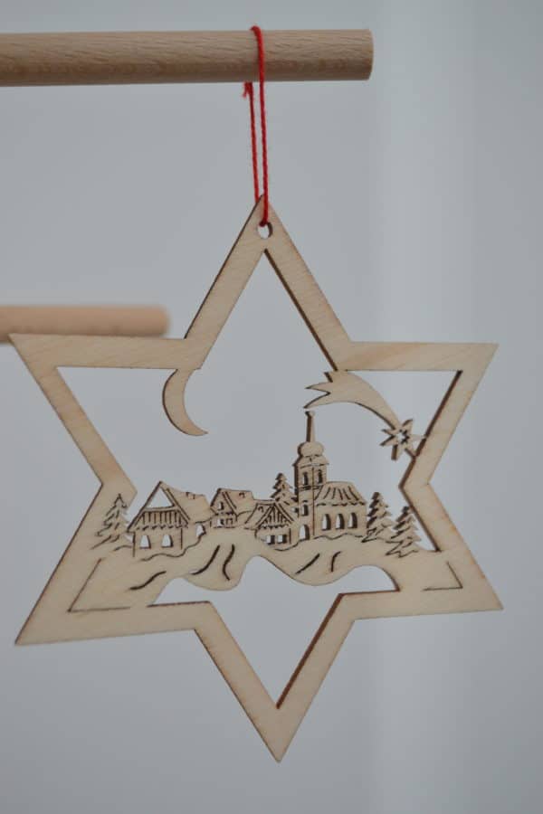etoile bois village noel
