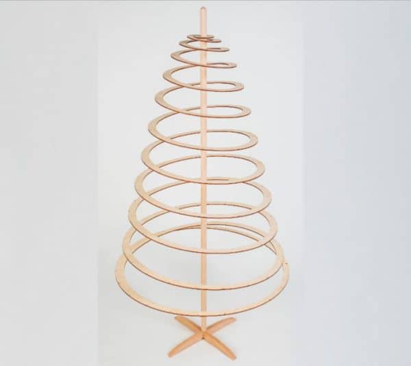 sapin noel bois spirale large