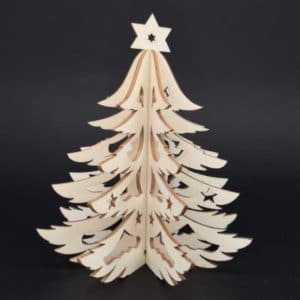 sapin noel bois decoration table