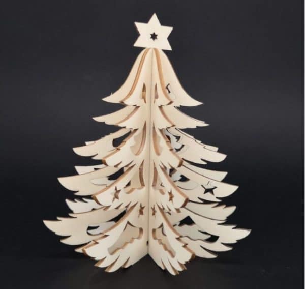 sapin noel bois decoration table