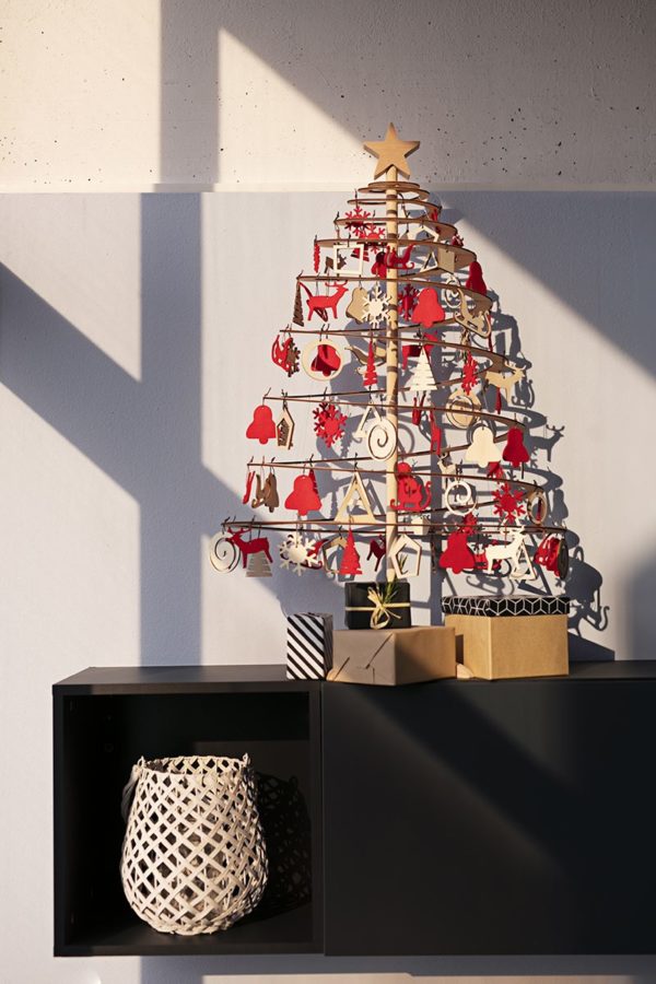 Sapin de Noël SPIRALE ovale en bois 85 cm – Image 3