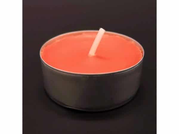 Bougie rouge, chauffe-plat 3 cm