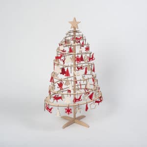 sapin noel bois spirale small ovale