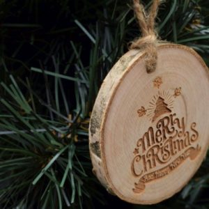 decoration bois sapin noel merry christmas