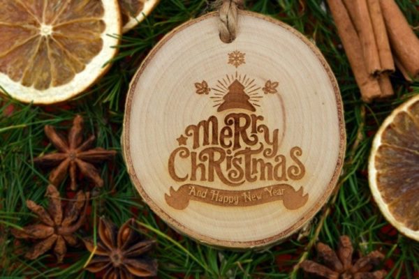 decoration bois sapin noel merry christmas