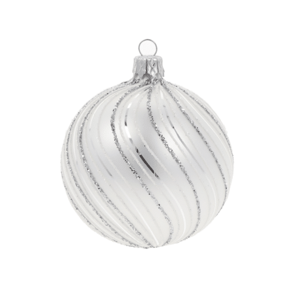 boule noel argent classique