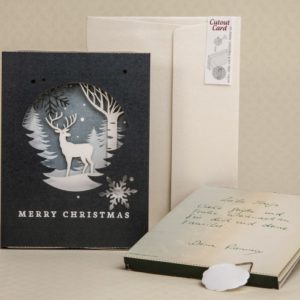 Carte de voeux Merry Christmas Cutout