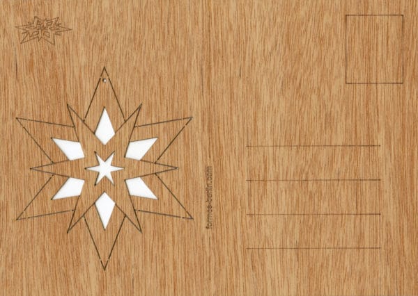 Carte de Noël en bois "Etoiles" – Image 2