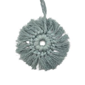 deco noel macramé soleil vert