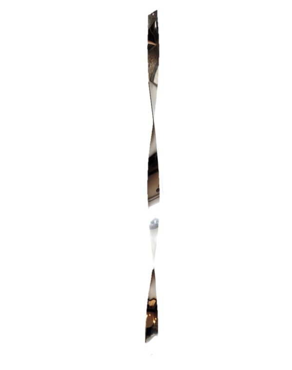 Torsade de Noël, métal couleur argent, 62 cm