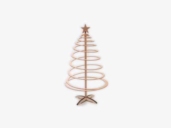 Sapin de Noël SPIRALE en bois petit 42 cm – Image 6