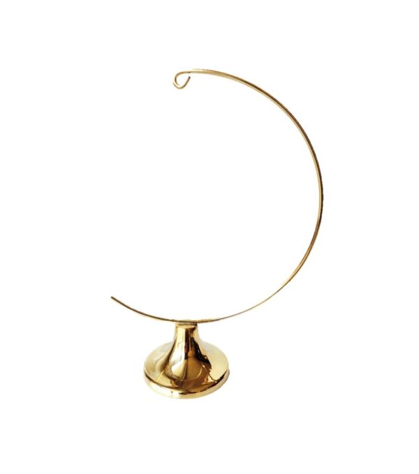 Support boule de Noël, laiton doré, 21 cm